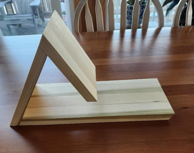 Handcrafted Poplar Wood Book Caddy