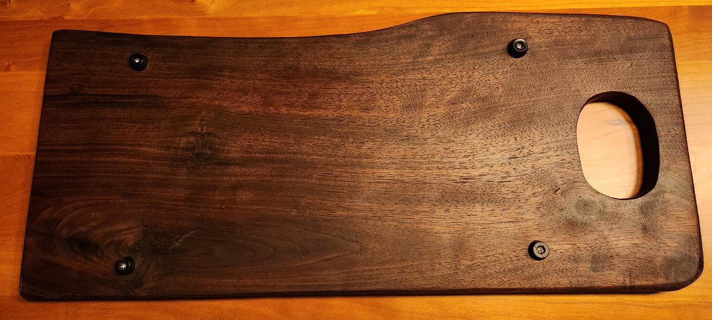 Live Edge Charcuterie/Cheese Board With Wide Handle (Black Walnut)