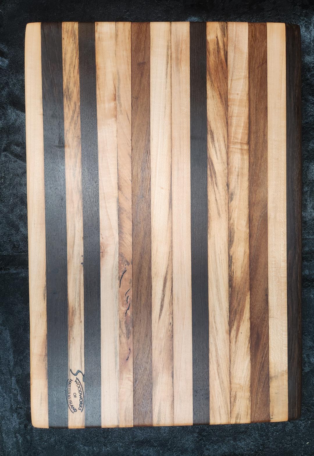 CUSTOM ORDER Live Edge Cutting Board (Black Walnut, Maple and Mahogany) *