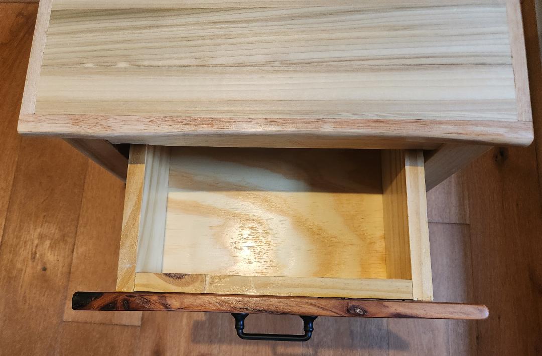 Handcrafted Poplar Nightstand/End Table With Pecan Trim*