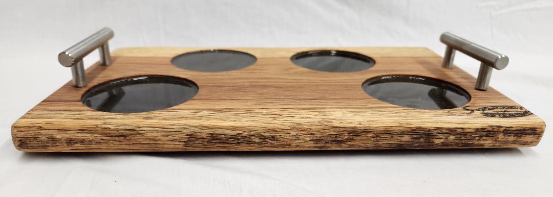 Beverage Board - 4 Glass (Red Oak)