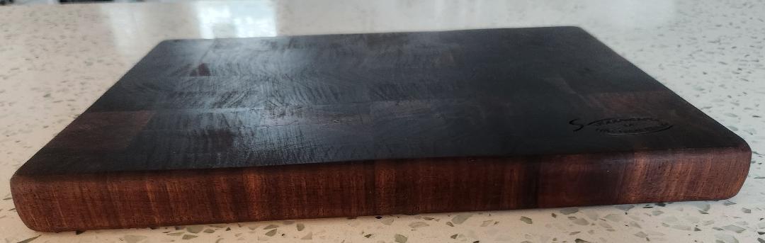 Handcrafted Medium-Size Black Walnut Butcher Block Cutting Board