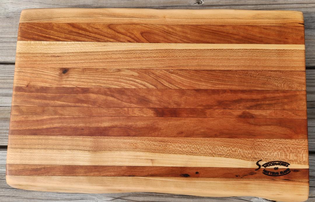 Handcrafted Cherry Cutting Board with Live Edge