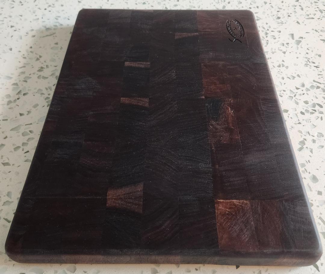 Handcrafted Medium-Size Black Walnut Butcher Block Cutting Board