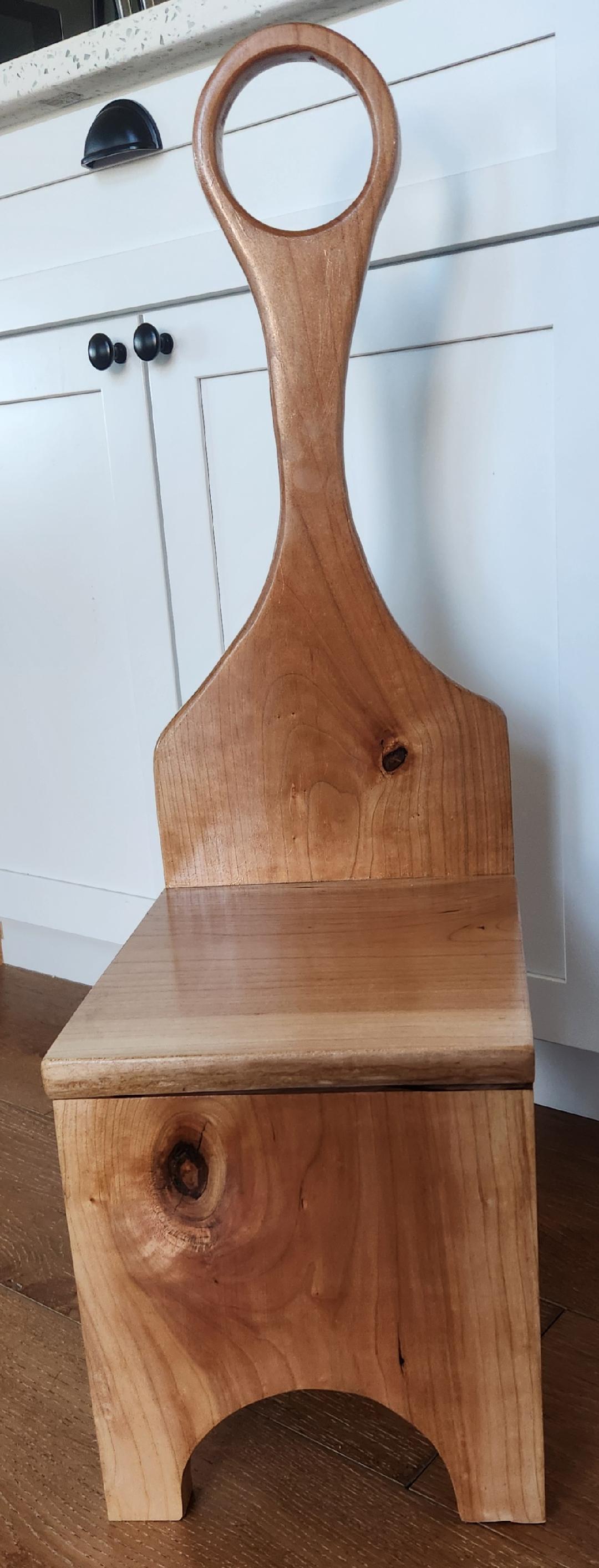 Handcrafted Long Handle Maple Step Stool*