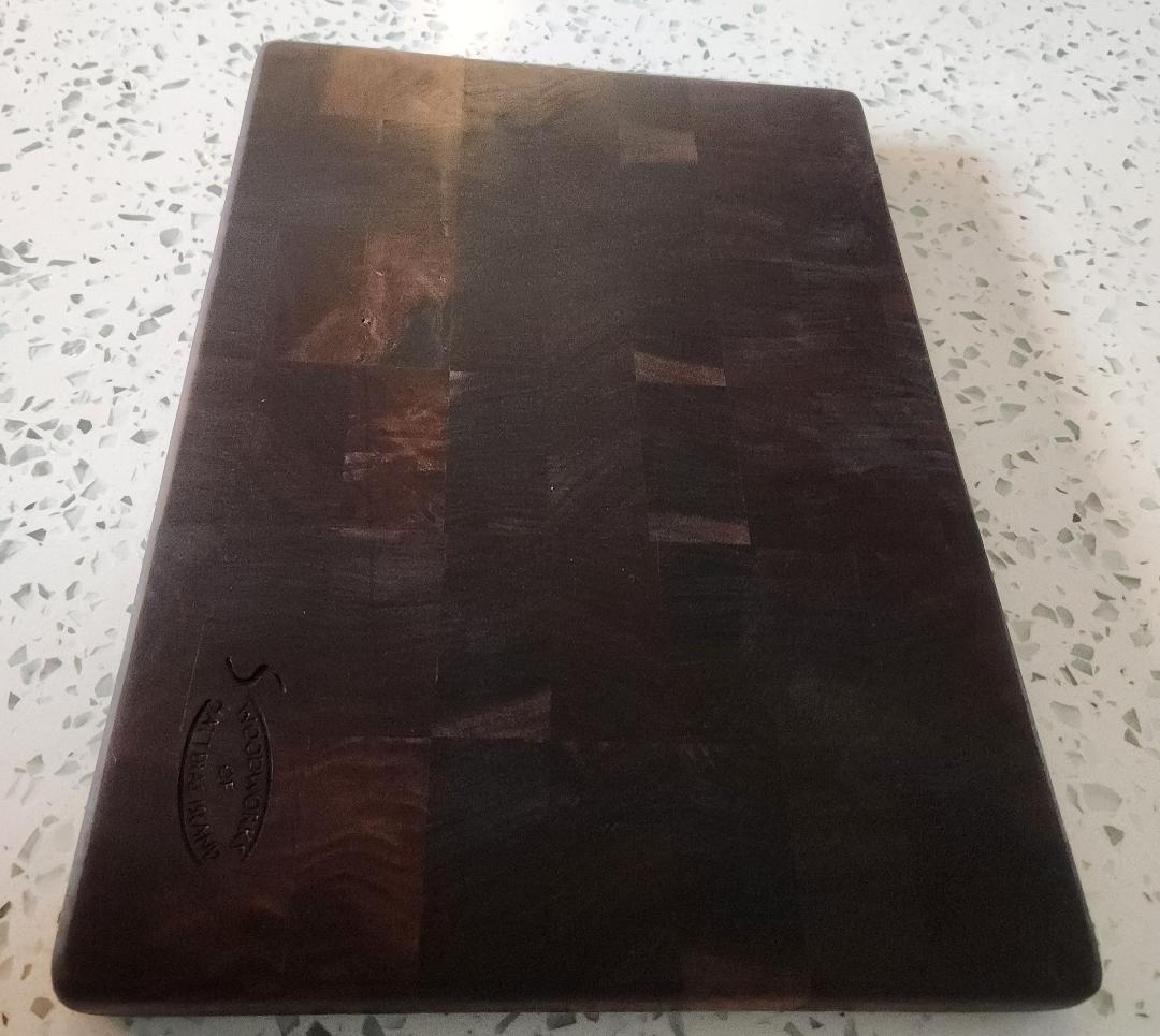 Handcrafted Medium-Size Black Walnut Butcher Block Cutting Board