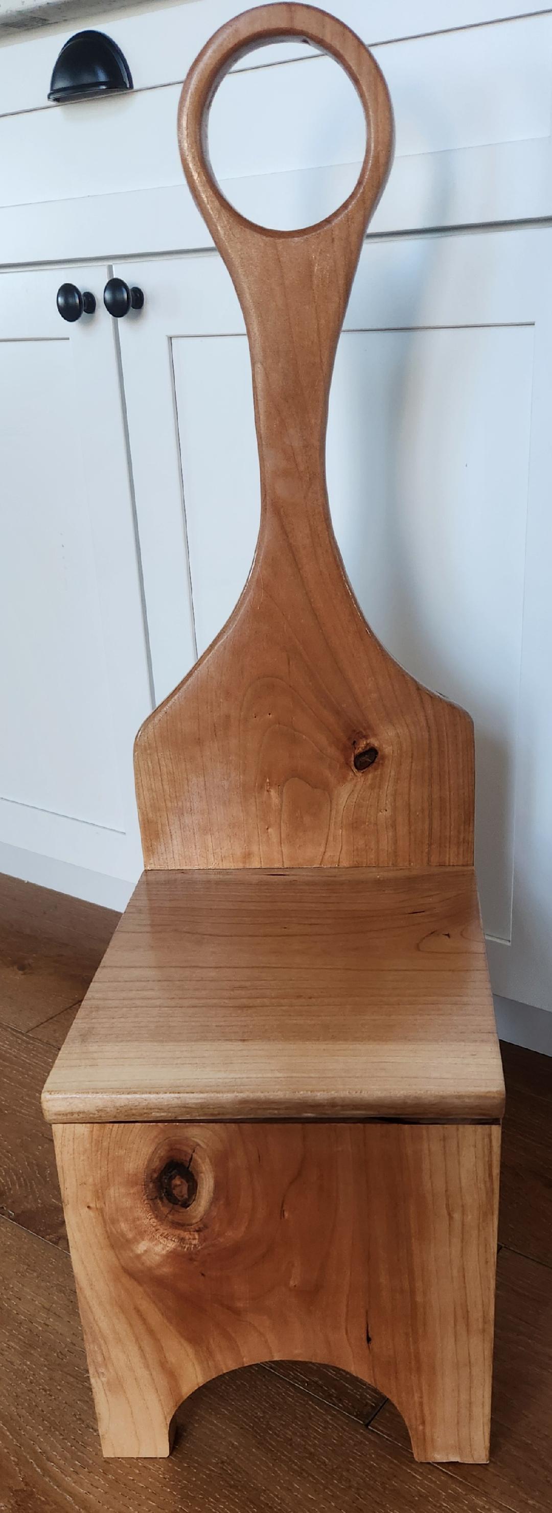 Handcrafted Long Handle Maple Step Stool*