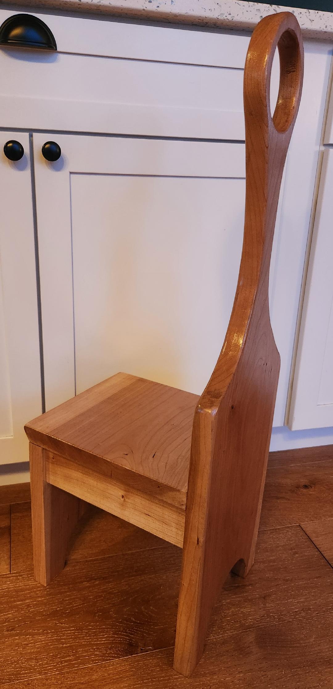 Handcrafted Long Handle Maple Step Stool*