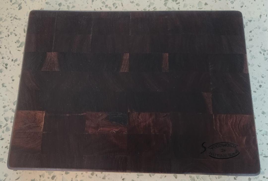 Handcrafted Medium-Size Black Walnut Butcher Block Cutting Board