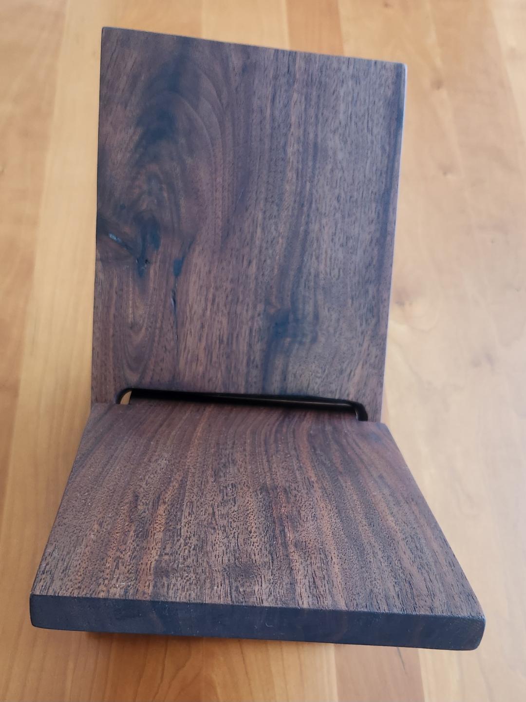 Handcrafted Custom Black Walnut Book Rest