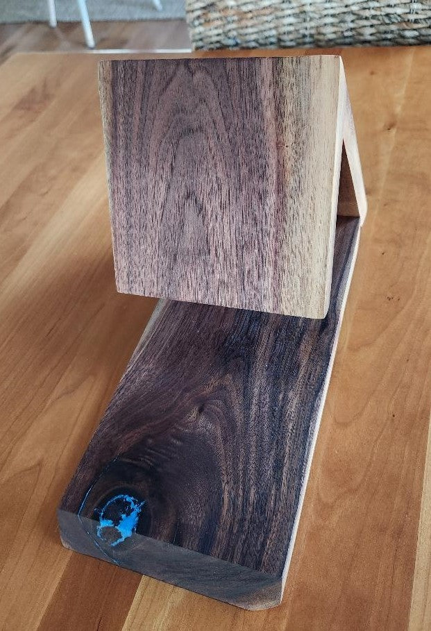 Handcrafted Live Edge Black Walnut Book Caddy*