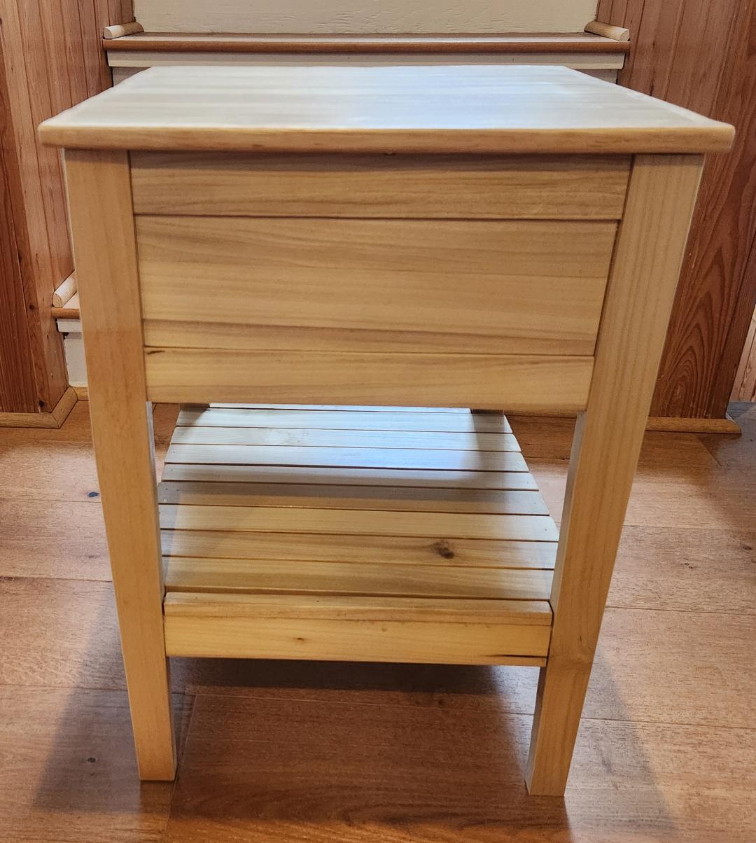 Handcrafted Poplar Nightstand/End Table With Pecan Trim*