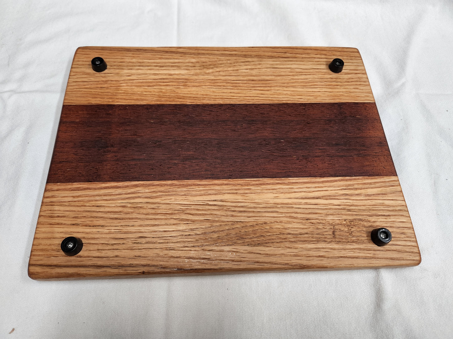 Cutting Board (Red Oak with unknown deep red hardwood) *