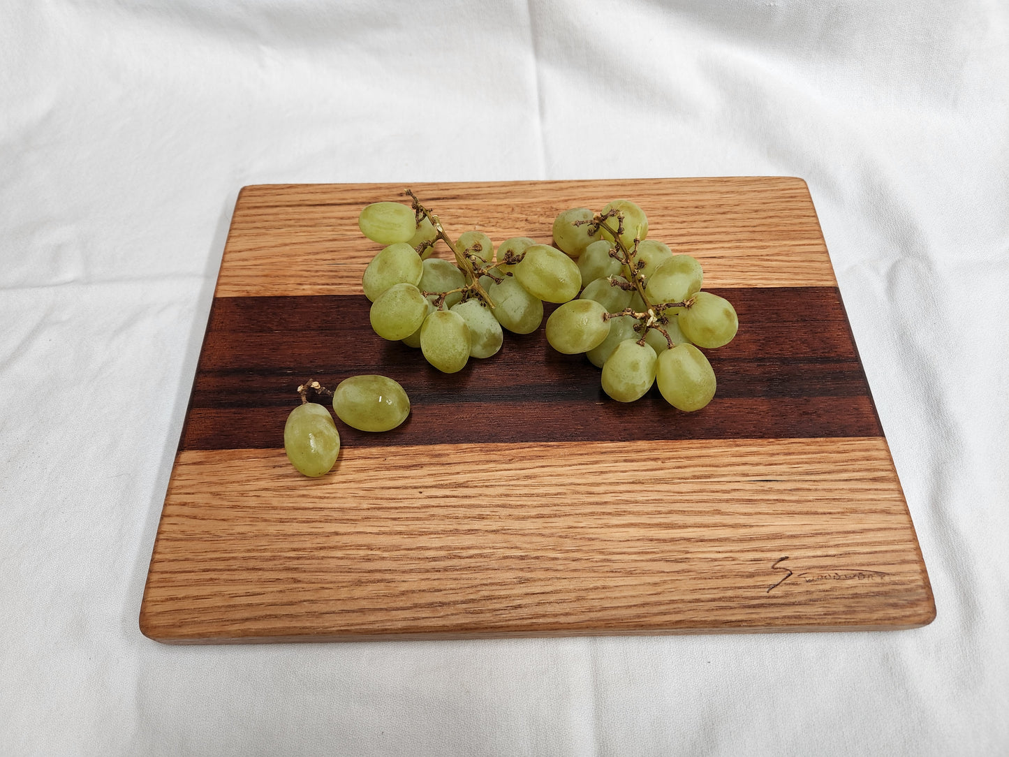 Cutting Board (Red Oak with unknown deep red hardwood) *