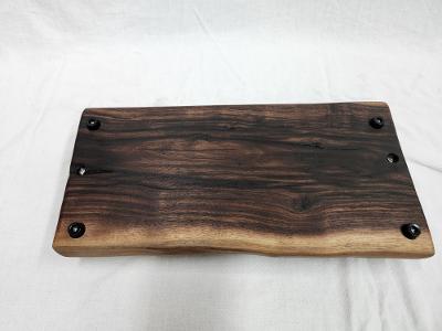 Live Edge Beverage Board -2 Glass (Black Walnut)